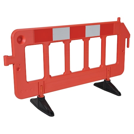 Vestil Plastic Barrier, 23 x 79 x 40, Orange PBAR-72-O